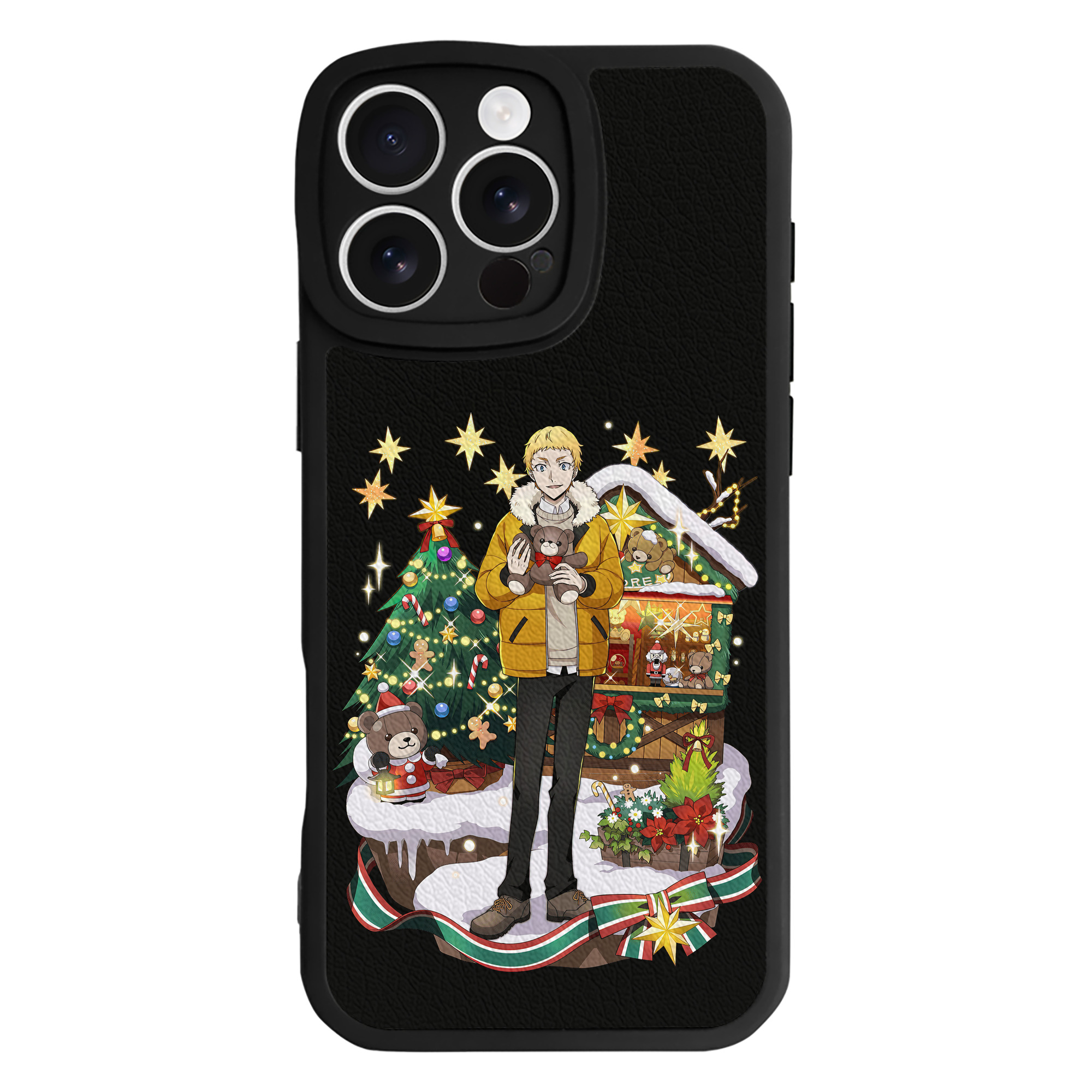（画像用） 文豪ストレイドッグス Bungo Stray Dogs 【iPhone 16シリーズ対応】シリコンスマホケース（レザー調） 材質：シリコン